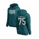 Women's Nike Philadelphia Eagles #75 Josh Sweat Green Super Bowl LII Champions Pullover Hoodie