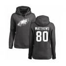 Women's Nike Philadelphia Eagles #80 Jordan Matthews Ash One Color Pullover Hoodie
