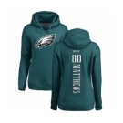 Women's Nike Philadelphia Eagles #80 Jordan Matthews Green Backer Pullover Hoodie