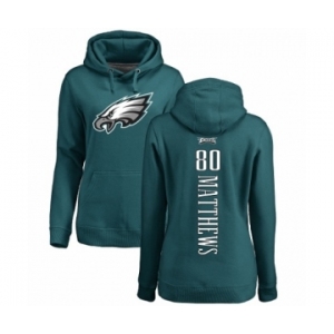 Women's Nike Philadelphia Eagles #80 Jordan Matthews Green Backer Pullover Hoodie