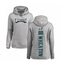 Women's Nike Philadelphia Eagles #80 Markus Wheaton Ash Backer Pullover Hoodie