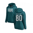 Women's Nike Philadelphia Eagles #80 Markus Wheaton Green Super Bowl LII Champions Pullover Hoodie