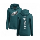Women's Nike Philadelphia Eagles #94 Haloti Ngata Green Backer Pullover Hoodie