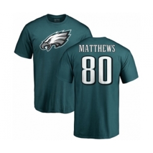 Nike Philadelphia Eagles #80 Jordan Matthews Green Name & Number Logo T-Shirt