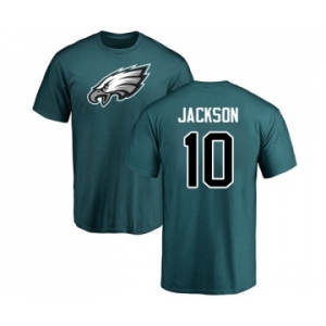 Philadelphia Eagles #10 DeSean Jackson Green Name & Number Logo T-Shirt