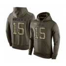 Football Men's Jacksonville Jaguars #15 Gardner Minshew II Green Salute To Service Pullover Hoodie