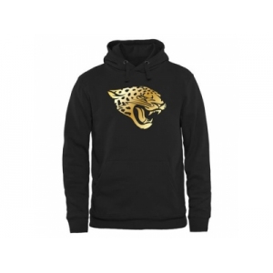 Men's Jacksonville Jaguars Pro Line Black Gold Collection Pullover Hoodie