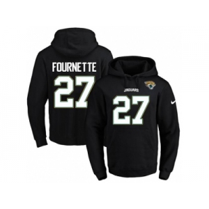 Nike Jacksonville Jaguars #27 Leonard Fournette Black Name & Number Pullover NFL Hoodie