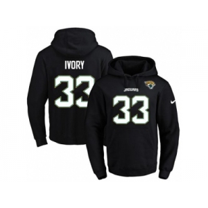 Nike Jacksonville Jaguars #33 Chris Ivory Black Name & Number Pullover NFL Hoodie
