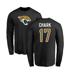 Football Jacksonville Jaguars #17 DJ Chark Black Name & Number Logo Long Sleeve T-Shirt