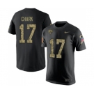 Football Men's Jacksonville Jaguars #17 DJ Chark Black Camo Salute to Service T-Shirt