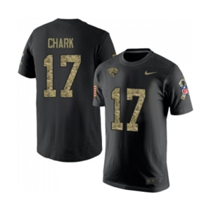 Football Men's Jacksonville Jaguars #17 DJ Chark Black Camo Salute to Service T-Shirt