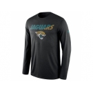 Men's Jacksonville Jaguars Nike Black Legend Staff Practice Long Sleeves Performance T-Shirt