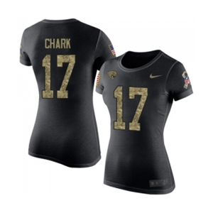 Football Women's Jacksonville Jaguars #17 DJ Chark Black Camo Salute to Service T-Shirt