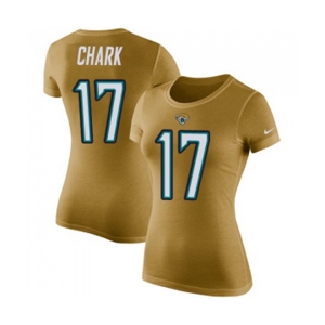 Football Women's Jacksonville Jaguars #17 DJ Chark Gold Rush Pride Name & Number T-Shirt