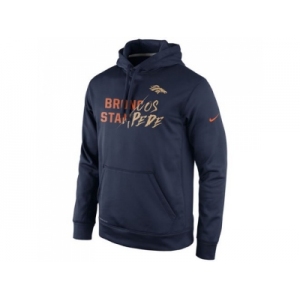 Denver Broncos Nike Navy Gold Collection KO Pullover Performance Hoodie
