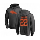 Football Denver Broncos #22 Kareem Jackson Ash One Color Pullover Hoodie