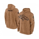 Men's Denver Broncos 2023 Brown Salute to Service Pullover Hoodie