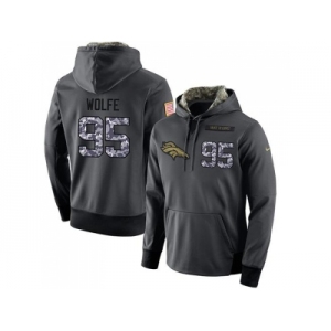 NFL Men's Nike Denver Broncos #95 Derek Wolfe Stitched Black Anthracite Salute to Service Player Performance Hoodie
