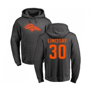 NFL Nike Denver Broncos #30 Phillip Lindsay Ash One Color Pullover Hoodie