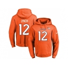 Nike Denver Broncos #12 Paxton Lynch Orange Name & Number Pullover NFL Hoodie