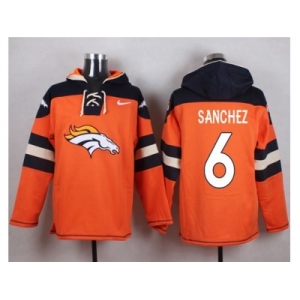 Nike Denver Broncos #6 Mark Sanchez Orange Player Pullover NFL Hoodie