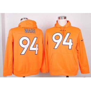 nike nfl jerseys denver broncos #94 ware orange[pullover hooded sweatshirt]