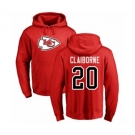 Football Kansas City Chiefs #20 Morris Claiborne Red Name & Number Logo Pullover Hoodie