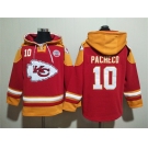 Men's Kansas City Chiefs #10 Isiah Pacheco Red Ageless Must-Have Lace-Up Pullover Hoodie