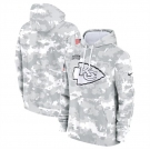 Men's Kansas City Chiefs 2024 Arctic Camo Salute To Service Club Fleece Pullover Hoodie