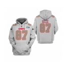 Men's Kansas City Chiefs #87 Travis Kelce Gray Super Bowl LVII Pullover Hoodie