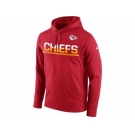 Men's Kansas City Chiefs Nike Red Sideline Circuit Pullover Performance Hoodie
