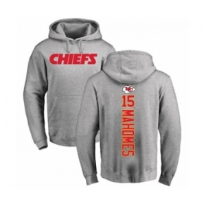 NFL Nike Kansas City Chiefs #15 Patrick Mahomes Ash Backer Pullover Hoodie