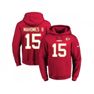 Nike Kansas City Chiefs #15 Patrick Mahomes II Red Name & Number Pullover NFL Hoodie