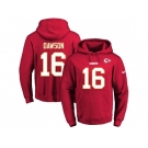 Nike Kansas City Chiefs #16 Len Dawson Red Name & Number Pullover NFL Hoodie