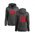 NFL Women's Nike Kansas City Chiefs #10 Tyreek Hill Ash One Color Pullover Hoodie