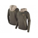 Women Kansas City Chiefs Nike Olive Salute to Service Performance Pullover Hoodie