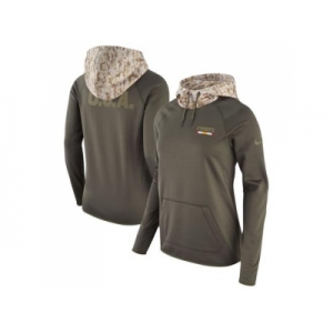 Women Kansas City Chiefs Nike Olive Salute to Service Performance Pullover Hoodie