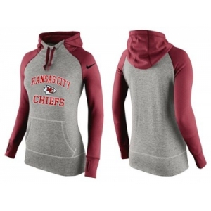 Women Nike Kansas City Chiefs Performance Hoodie Grey & Red_3
