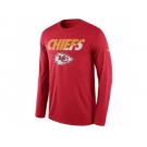 Men's Kansas City Chiefs Nike Red Legend Staff Practice Long Sleeves Performance T-Shirt