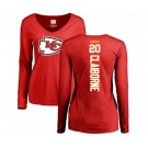 Football Women's Kansas City Chiefs #20 Morris Claiborne Red Backer Slim Fit Long Sleeve T-Shirt