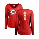 Football Women's Kansas City Chiefs #25 LeSean McCoy Red Backer Slim Fit Long Sleeve T-Shirt