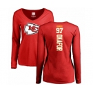 Football Women's Kansas City Chiefs #97 Alex Okafor Red Backer Slim Fit Long Sleeve T-Shirt