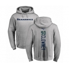 Football Seattle Seahawks #90 Jadeveon Clowney Ash Backer Pullover Hoodie