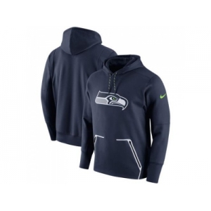 Men Seattle Seahawks Nike College Navy Champ Drive Vapor Speed Pullover Hoodie