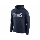 Men Tennessee Titans Nike Navy Circuit Wordmark Essential Performance Pullover Hoodie