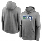 Men's Seattle Seahawks Heather Gray Primary Logo Long Sleeve Hoodie