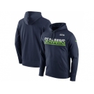 Men's Seattle Seahawks Nike College Navy Sideline Circuit Pullover Performance Hoodie