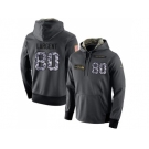 NFL Men's Nike Seattle Seahawks #80 Steve Largent Stitched Black Anthracite Salute to Service Player Performance Hoodie