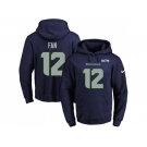 Nike Seattle Seahawks #12 Fan Navy Blue Name & Number Pullover NFL Hoodie